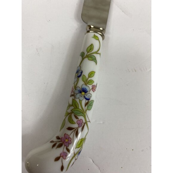 Prill Sheffield England Floral Cornflower Porcelain Handled Stainless Cake Knife - Picture 4 of 8